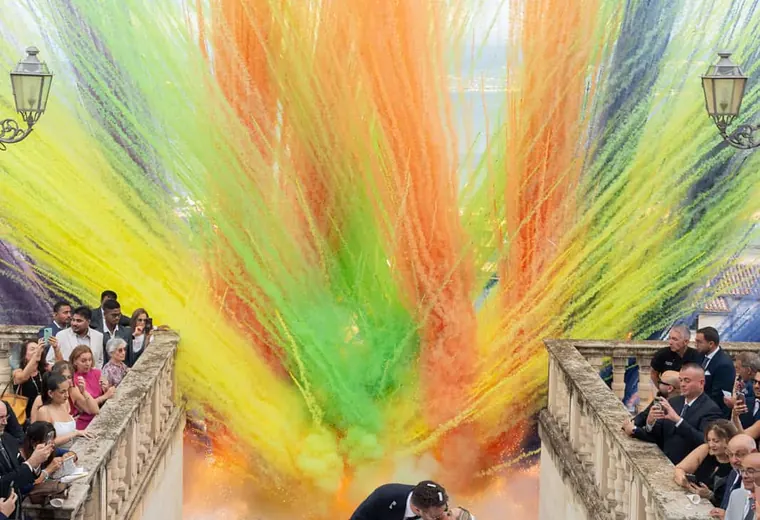 Colourful Indian luxury wedding celebration in Italy
